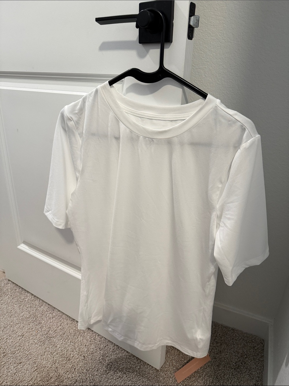 Amazon White Short Sleeve Crewneck Top
